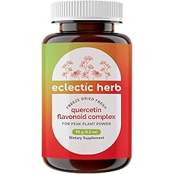Eclectic Institute Raw Fresh Freeze-Dried Quercetin Flavonoid Complex, Whole Food Powder | 3.2 oz 90 g