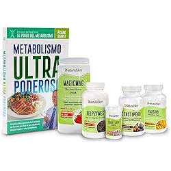 NaturalSlim Anti-Constipation Kit - Full Colon Cleanse Detox Supplements - Formulated by Award Winning Metabolism & Weight Loss Specialist - Book only in Spanish