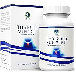 Thyroid Support Supplement for Women and Men - Energy & Focus Formula - Vegetarian & Non-GMO - Iodine, Vitamin B12 Complex, Zinc, Selenium, Ashwagandha, Copper, Coleus Forskohlii, More 30 Day Supply