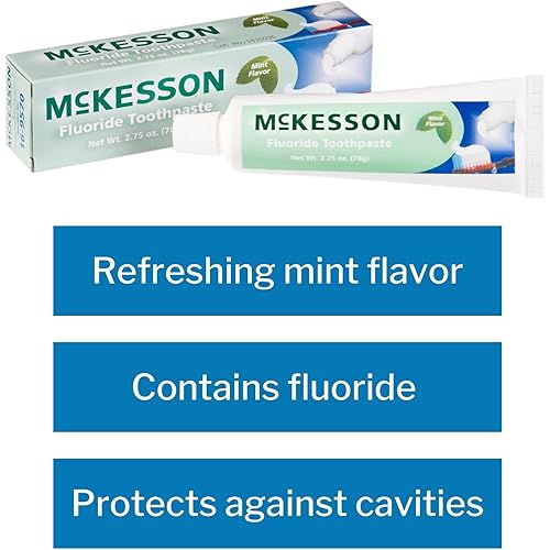 McKesson Fluoride Toothpaste, Mint Flavor, 2.75 oz, 1 Count, 1 Pack