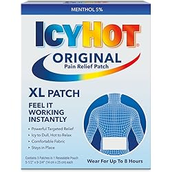 Icy Hot Extra Strength Medicated Patch, XL Back & Large Areas, 3 Count