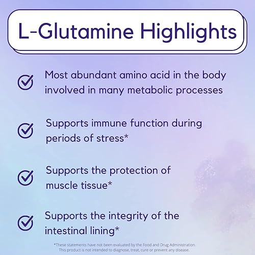 L-Glutamine 1000mg per Capsule 240 Capsules - Free Form - No Stearates - No Fillers - Gluten Free - Non GMO