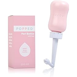 Popped Peri Bottle for Postpartum Care | Portable Travel Bidet for Cleansing After Birth Pink, 10 fl oz