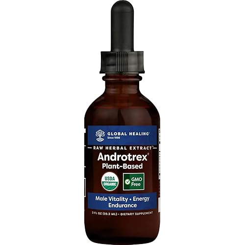 Global Healing Androtrex Organic Liquid Supplement with Tribulus Terrestris - 2 Fl Oz
