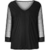 Women's Tops and Blouses Long Sleeve V Neck Blouses & Shirts Print Mesh Long Sleeve V Neck Blouse Pullover Tunic Tops Shirt Easy Match Activewear3184