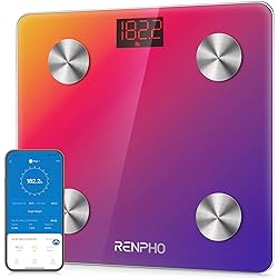 RENPHO Scale for Body Weight, Body Fat Scale, Smart Digital Bathroom Scale with Body Composition Analysis, Highly Accurate BMI Scale with APP, 400lbs, Includes Batteries, Gradient-Elis 1