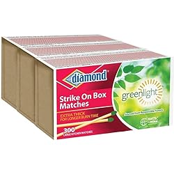 Diamond Strike on Box Greenlight Matches, 300 Count Pack of 3