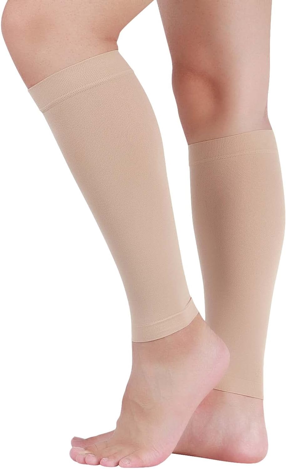 Lin Performance Medical Calf Compression Sleeve for Women and Men, 20-30 mmHg Lightweight Footless Socks for Nurses, Pregnant, Travel and Flight, Varicose Veins, Post Surgery Recovery, Edema