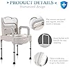 SSWWCXX Bedside Commodes, Bedside Toilet, Commode Chair, Height Adjustable Adult Potty Chair for Seniors, Portable Toilets for Home Use, Suitable for People with Disabilities The Elderly White
