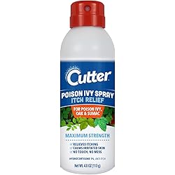 Cutter™ Poison Ivy Spray Itch Relief, Hydrocortisone Spray for Relief of Poison Ivy, Oak & Sumac Skin Itching, 113 g
