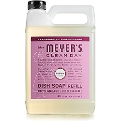 Mrs. Meyer's Liquid Dish Soap Refill, Biodegradable Formula, Peony, 48 fl. oz