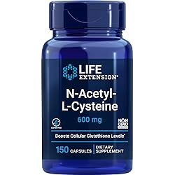 Life Extension N-Acetyl-L-Cysteine NAC 600mg, 150 Capsules