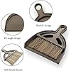 Small Broom and Dustpan Set Mini Dustpan and Brush, Hand Broom and Dustpan Set, Mini Broom and Dustpan Set for Home Camping Pets Dorm Brown