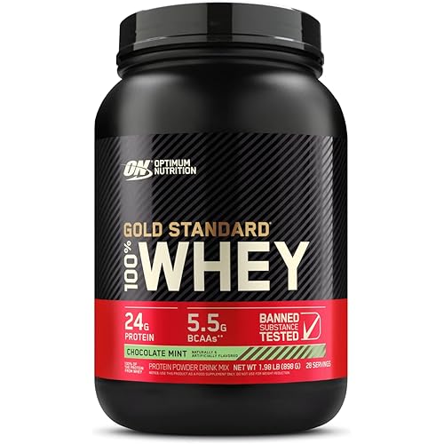 Optimum Nutrition Gold Standard 100% Whey Protein Powder, Chocolate Mint 2 Pound Packaging May Vary