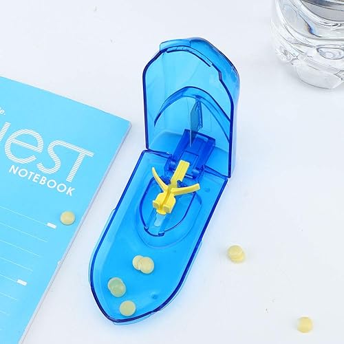 Pill Cutters for Tablets, Easy to Carry EcoFriendly and Durable Pill Crusher with Builtin Blade