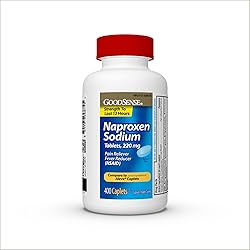 GoodSense Naproxen Sodium Tablets 220 mg, Pain Reliever and Fever Reducer NSAID, 400 Count