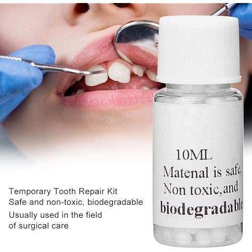 Temporary Tooth Repair Kit, Temporary Tooth Repair Kit Dental Cavity, Gaps Filling Material for Photography, Makeup Or Temporary Fillings10ml