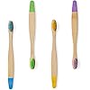 Wild & Stone Organic Children's Bamboo Toothbrush | Four Colors | Soft Fibre Bristles | 100% Biodegradable Handle | BPA Free | Vegan Eco Friendly Kids Toothbrushes