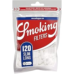 Smoking Pack of 3 Pouches Classic Slim Long Filters 120 per pack, 22mm6mm