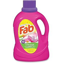 FAB Scented Laundry Detergent, Love Duet, 60 oz Bottle, 6Carton PBCFABBB33