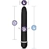 Blush Luxuriate - Elegant Satin Smooth Powerful Wand Vibrator - Clitoral and G Spot Stimulator Sex Toy for Women - Black