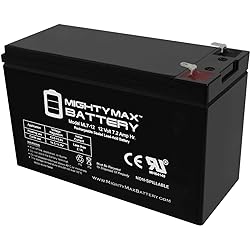 ML7-12 - 12 VOLT 7.2 AH SLA BATTERY - Mighty Max Battery brand product, black