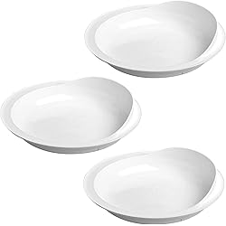 Providence Spillproof 9 Scoop Plate High-Low Adaptive Bowl - 3 Pack - Dish for Disabled, Handicapped, and Elderly Adults with Special Needs from Parkinsons, Dementia, Stroke or Tremors - PSC 996