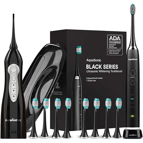 Aquasonic Black Series Whitening Toothbrush | Aquasonic Aqua Flosser