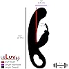 LeLuv Rabbit Vibrator Curved G-Spot Tip and Hollow Handle Smooth Silicone Purple