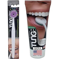 Peak Essentials | The Original TUNG Brush Kits | Premium | Tongue Cleaner | Scraper | Scrubber | Odor Eliminator | Fight Bad Breath | Fresh Mint | BPA Free | Made in America Set of 1