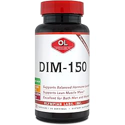 Olympian Labs DIM Supplement 150mg - DIM Diindolylmethane 30 Capsule Supply of DIM for Estrogen Balance, Hormone Menopause Relief, Acne Treatment, PCOS, Bodybuilding
