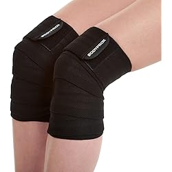 Bodyprox Knee Wrap 2 Pack for Squats, Weightlifting, Powerlifting, Leg Press, and Cross Training, Knee Support for Men and Women