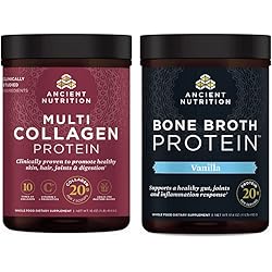 Multi Collagen Protein Unflavored Bone Broth Protein Vanilla by Ancient Nutrition
