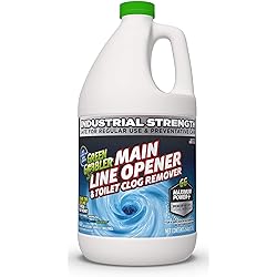 Green Gobbler Ultimate Main Drain Opener | Drain Cleaner Hair Clog Remover | Works On Main Lines, Sinks, Tubs, Toilets, Showers, Kitchen Sinks | 64 fl. oz