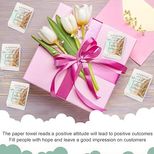 Crtiin 200 Pack Pocket Tissues Travel Packs 3 Ply Inspirational Paper Facial Tissues Bulk with Positive Sayings Small Mini Tissues Packs Individual Tissue Packs for Party Church Gift Graduation
