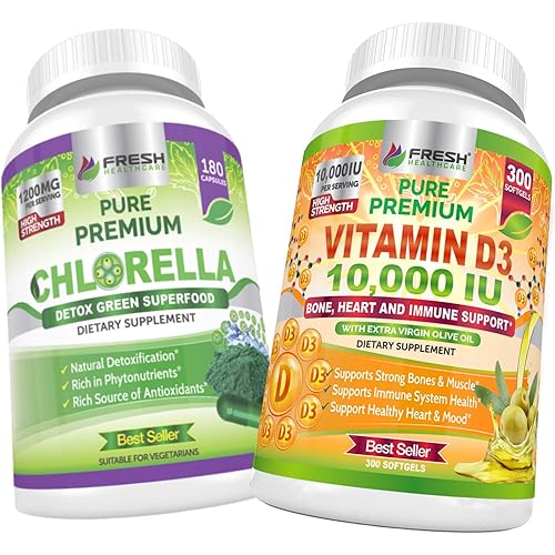 Chlorella and Vitamin D3 10,000 IU - Bundle