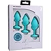Doc Johnson A-Play - Silicone Trainer Set - 3 Piece Set,#34;Play with My Butt Not My Heary", Teal