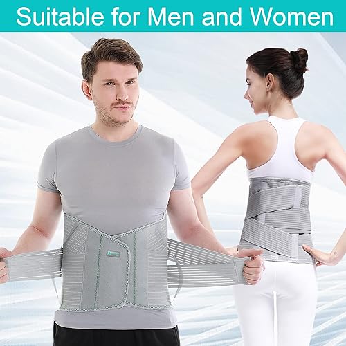 TANDCF Back Support,Entire Back Brace , Lumbar Support Belt for Women & Men, Adjustable Waist Trainer Belt for entire Back Pain Relief, Keeps Your Spine Straight and SafeXL