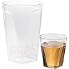 100 Clear Plastic Shot Glasses 2 OZ - Disposable Shot Glasses Bulk - Wine Tasting Cups - Small Plastic Tumbler - Square Shooter, Whiskey Mini Shot Cups - small plastic cups bulk
