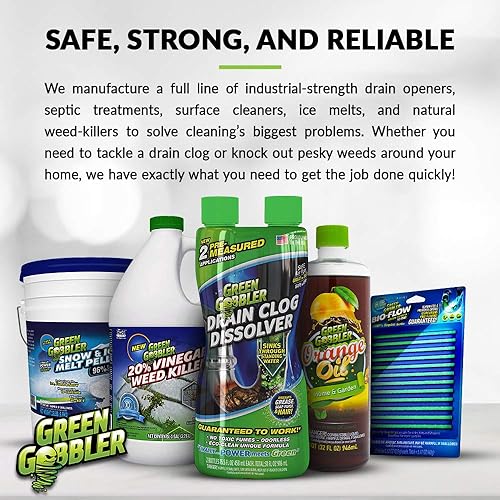 Green Gobbler BIO-Flow Drain Strips - 24 Strips | Drain Cleaner & Deodorizer