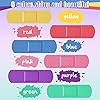 Kids Bandages Colorful Flexible Fabric Adhesive Bandages Rainbow Cute Bandages First Aid Bandages for Wound Care, Slight Cuts and Scrapes, 6 Colors 240