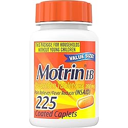 Motrin IB, Ibuprofen 200mg Tablets for Fever, Muscle Aches, Headache & Backache, 225 Ct