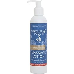 Soothing Touch Jojoba Massage Lotion, Unscented, 8 Ounce