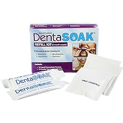 DentaSOAK Refill Kit - Mouthguard, Retainer, Denture, Appliance Cleaner – 100% Safe - Persulfate Free – Non-Toxic & Alcohol Free – 3 Month Supply – Mint Scented