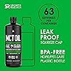 Sports Research Keto MCT Oil from Organic Coconuts - Fatty Acid Fuel for Body Brain - Triple Ingredient C8, C10, C12 MCTs - Perfect in Coffee, Tea, More - Non-GMO & Vegan - Unflavored 32 Oz