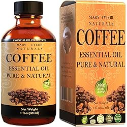 Coffee Essential Oil 1 oz, Premium Therapeutic Grade, 100% Pure and Natural, Perfect for Aromatherapy, Diffuser, DIY by Mary Tylor Naturals