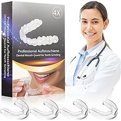 Mouth Guard for Grinding Teeth - Mouth Guard for Clenching Teeth at Night, New Upgraded Dental Night Guard Stops Bruxism BPA Free for Kids & Adults 2 Sizes Pack of 4 2 Pairs