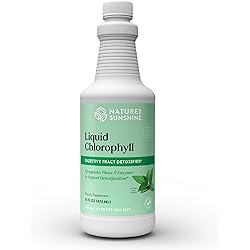 Nature's Sunshine Chlorophyll Liquid, 16 fl. oz, Kosher, Fresh Mint Chlorophyllin Assists Detoxification and Provides Intestinal, Immune, and Digestive System Support