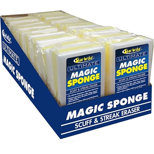 STAR BRITE Magic Sponge Scuff & Streak Eraser Cleaner 18 Pieces Display