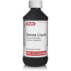 Senna Laxative Liquid 8 oz | Natural Vegetable Laxative | Chocolate Flavor